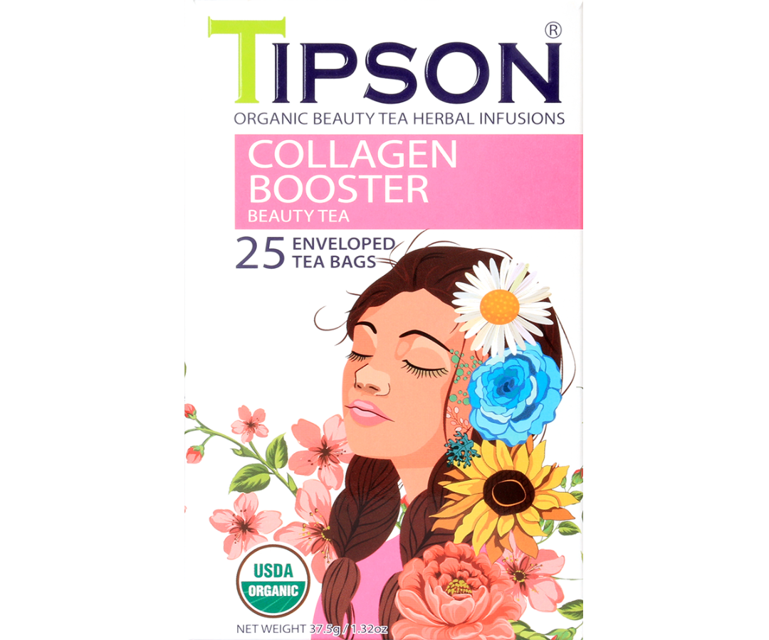 Organic Beauty Tea Collagen Booster - 25 Enveloped Tea Bags