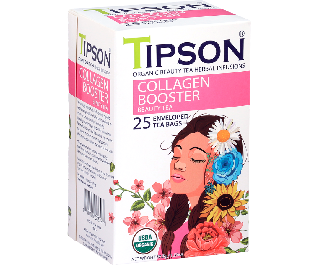 Organic Beauty Tea Collagen Booster - 25 Enveloped Tea Bags