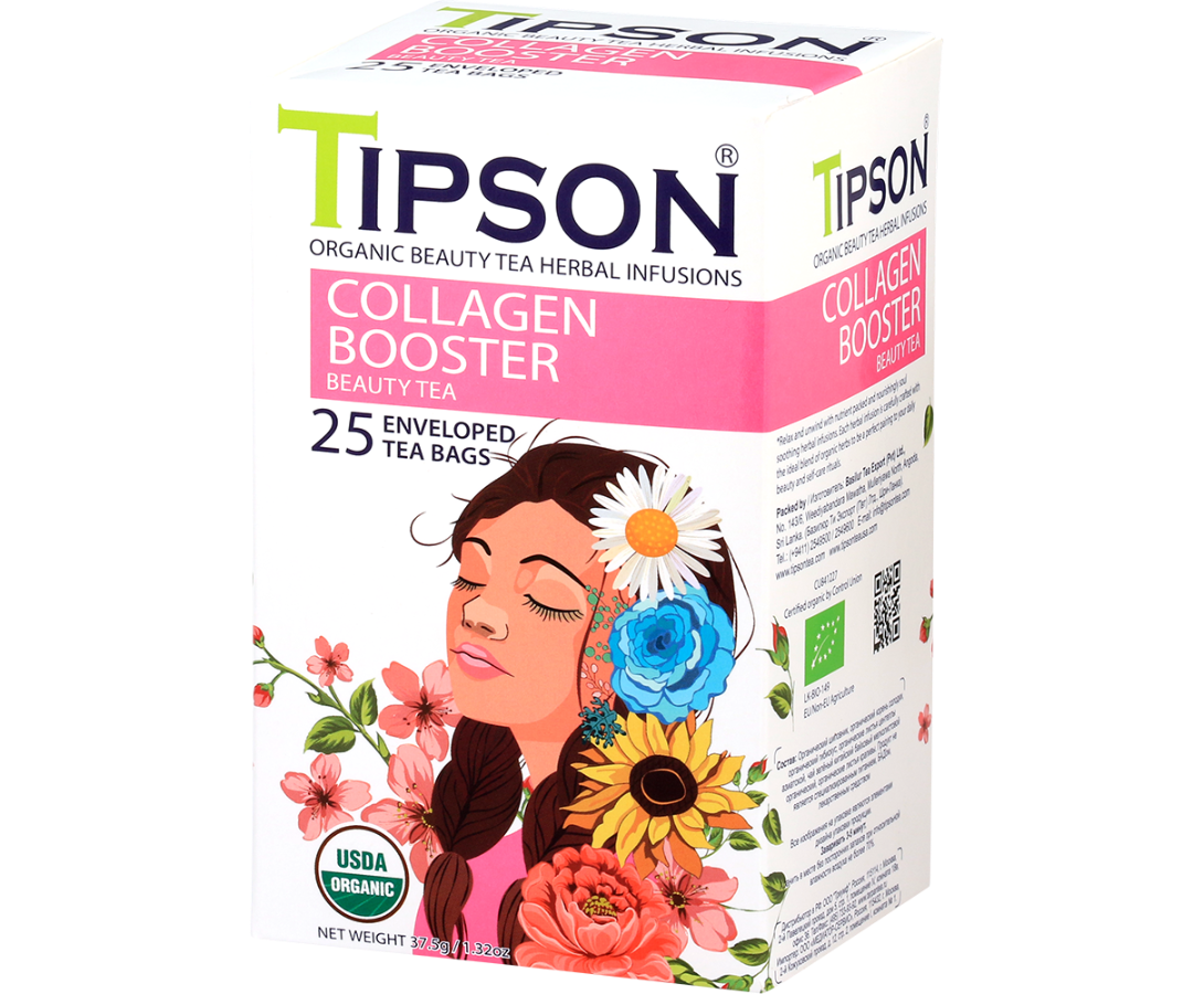 Organic Beauty Tea Collagen Booster - 25 Enveloped Tea Bags