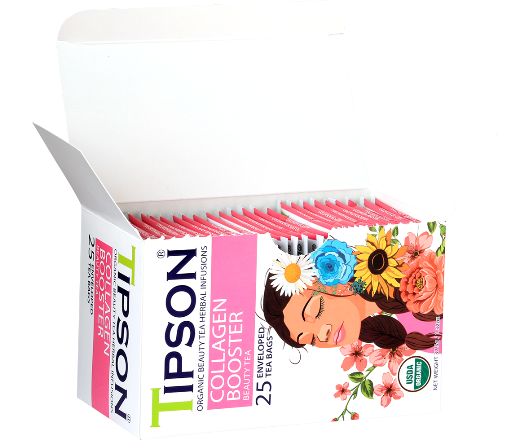 Organic Beauty Tea Collagen Booster - 25 Enveloped Tea Bags