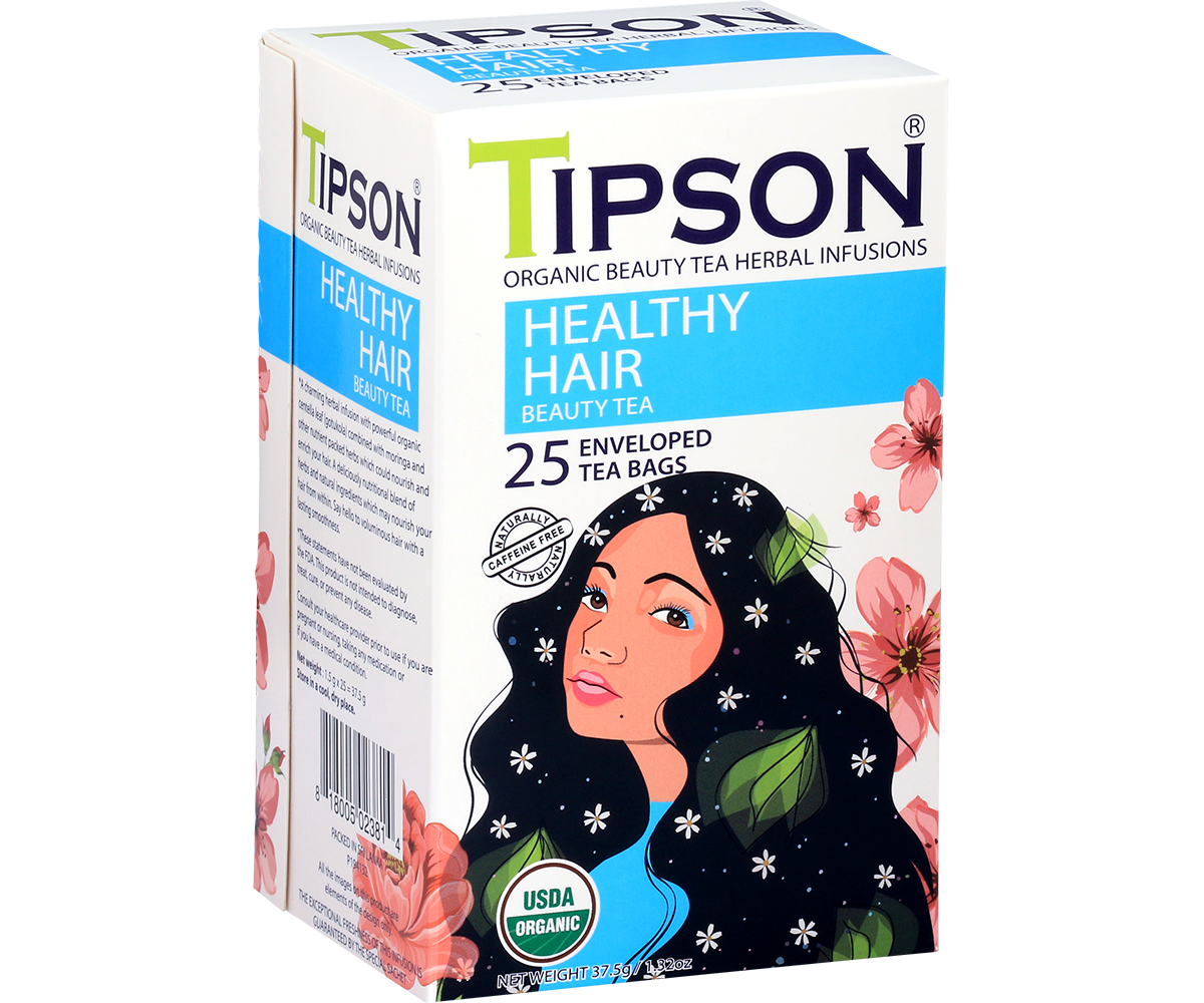 Organic Beauty Tea Healthy Hair - 25 Enveloped Tea Bags
