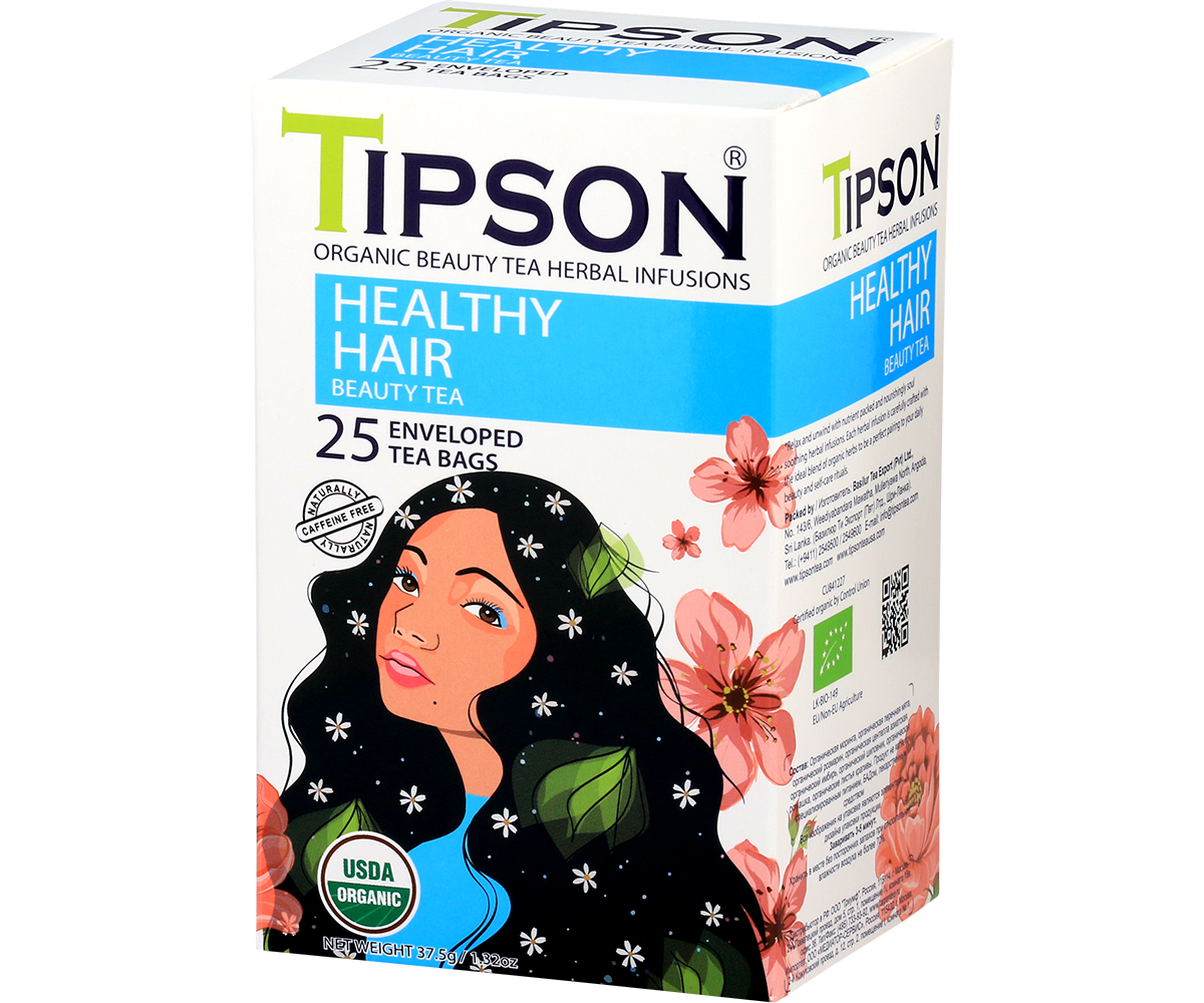 Organic Beauty Tea Healthy Hair - 25 Enveloped Tea Bags