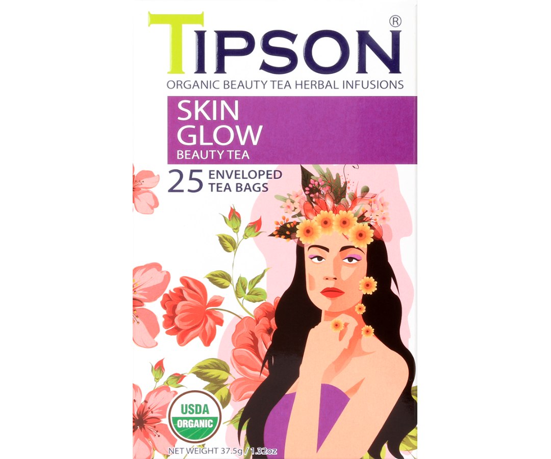 Organic Beauty Tea Skin Glow - 25 Enveloped Tea Bags