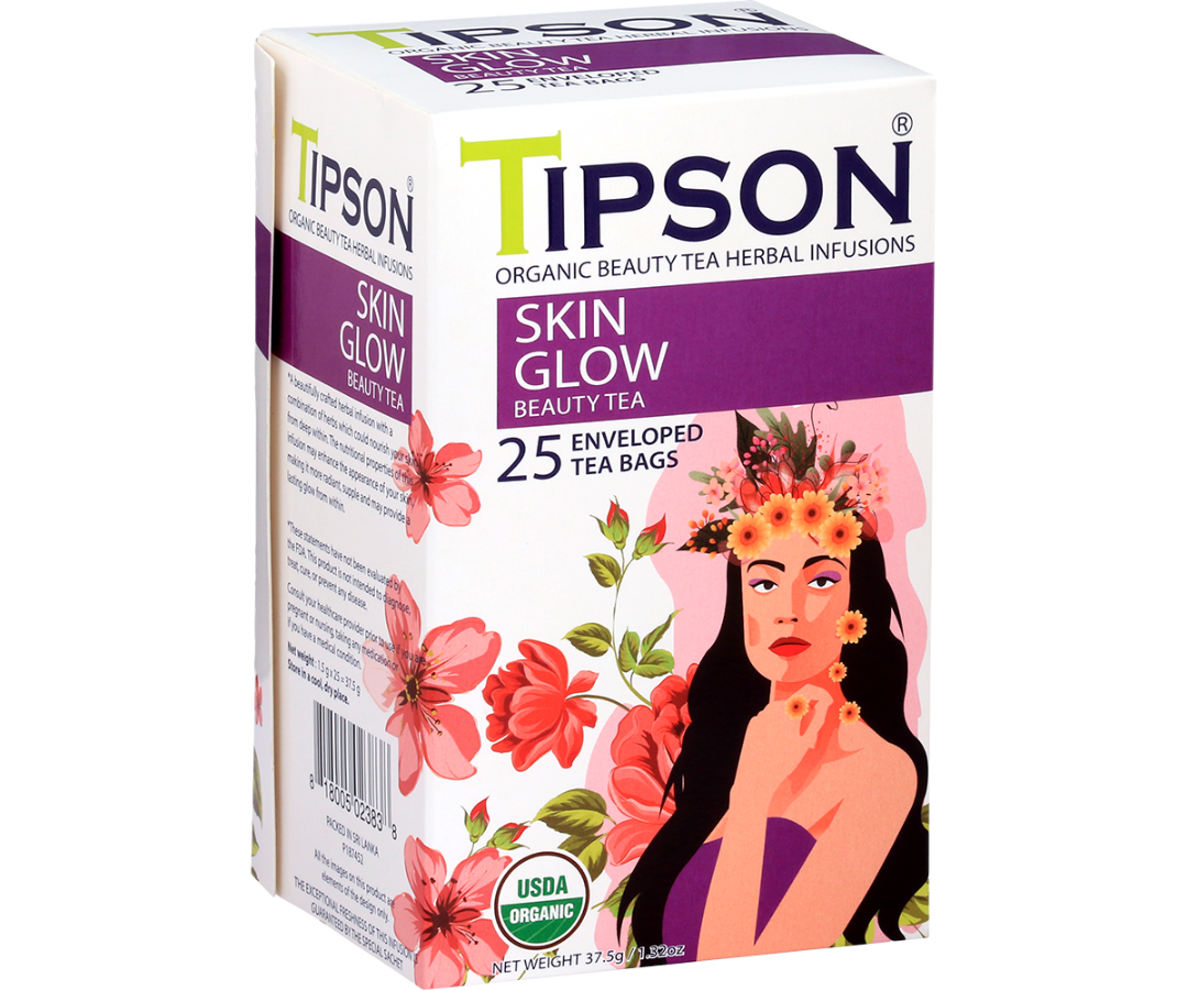 Organic Beauty Tea Skin Glow - 25 Enveloped Tea Bags