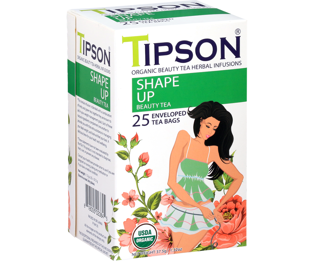 Organic Beauty Tea Shape Up - 25 Enveloped Tea Bags