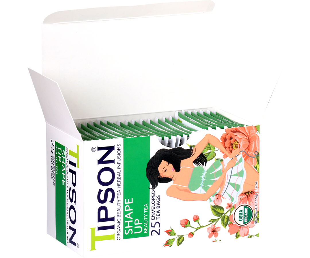 Organic Beauty Tea Shape Up - 25 Enveloped Tea Bags