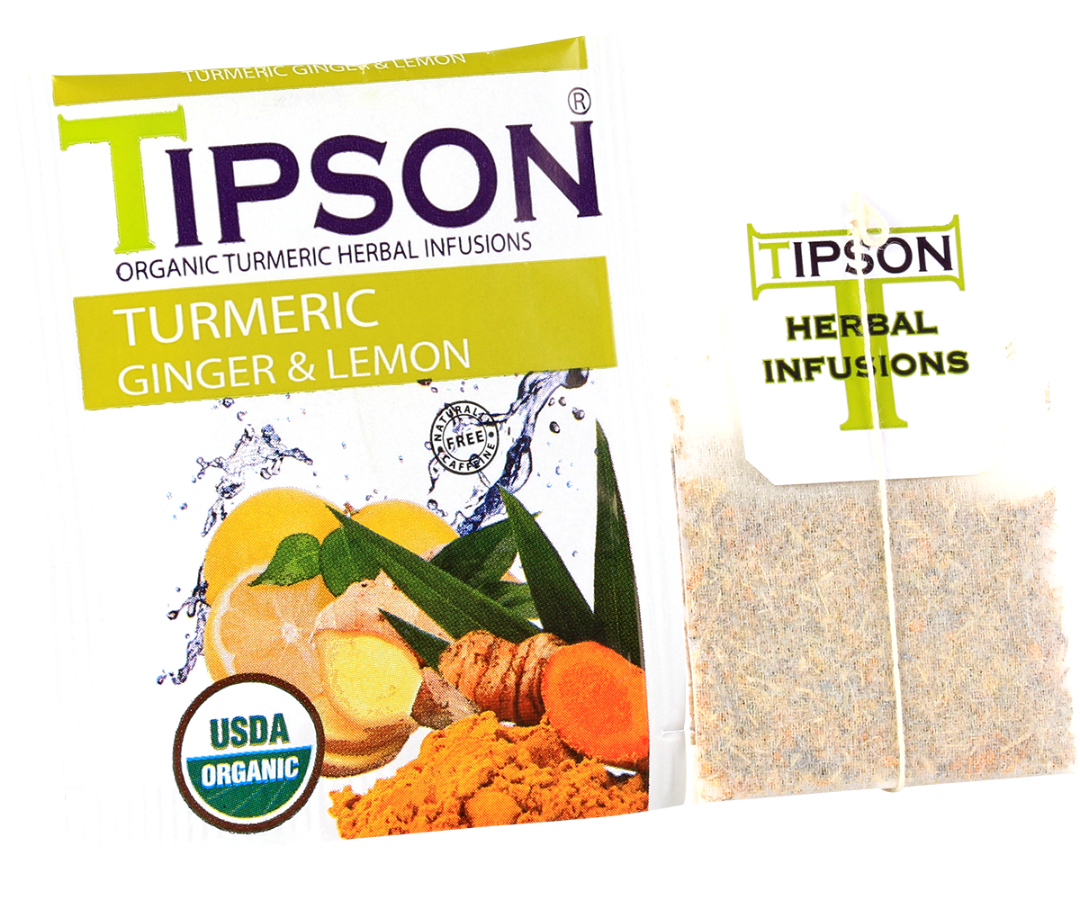 Organic Turmeric Ginger & Lemon - 25 Enveloped Tea Bags
