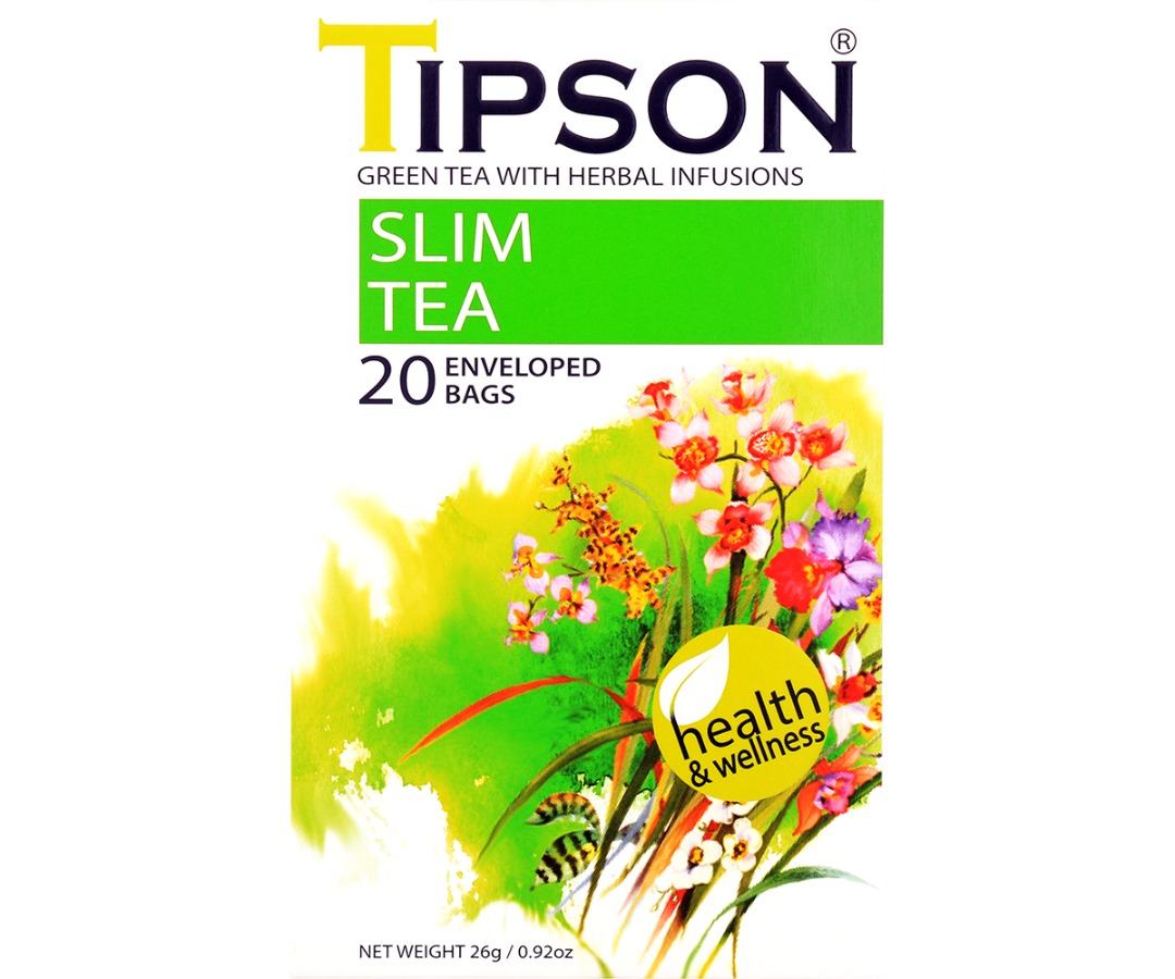 Tipson Herbal Wellness - Slim Tea - 20 Enveloped Tea Bags