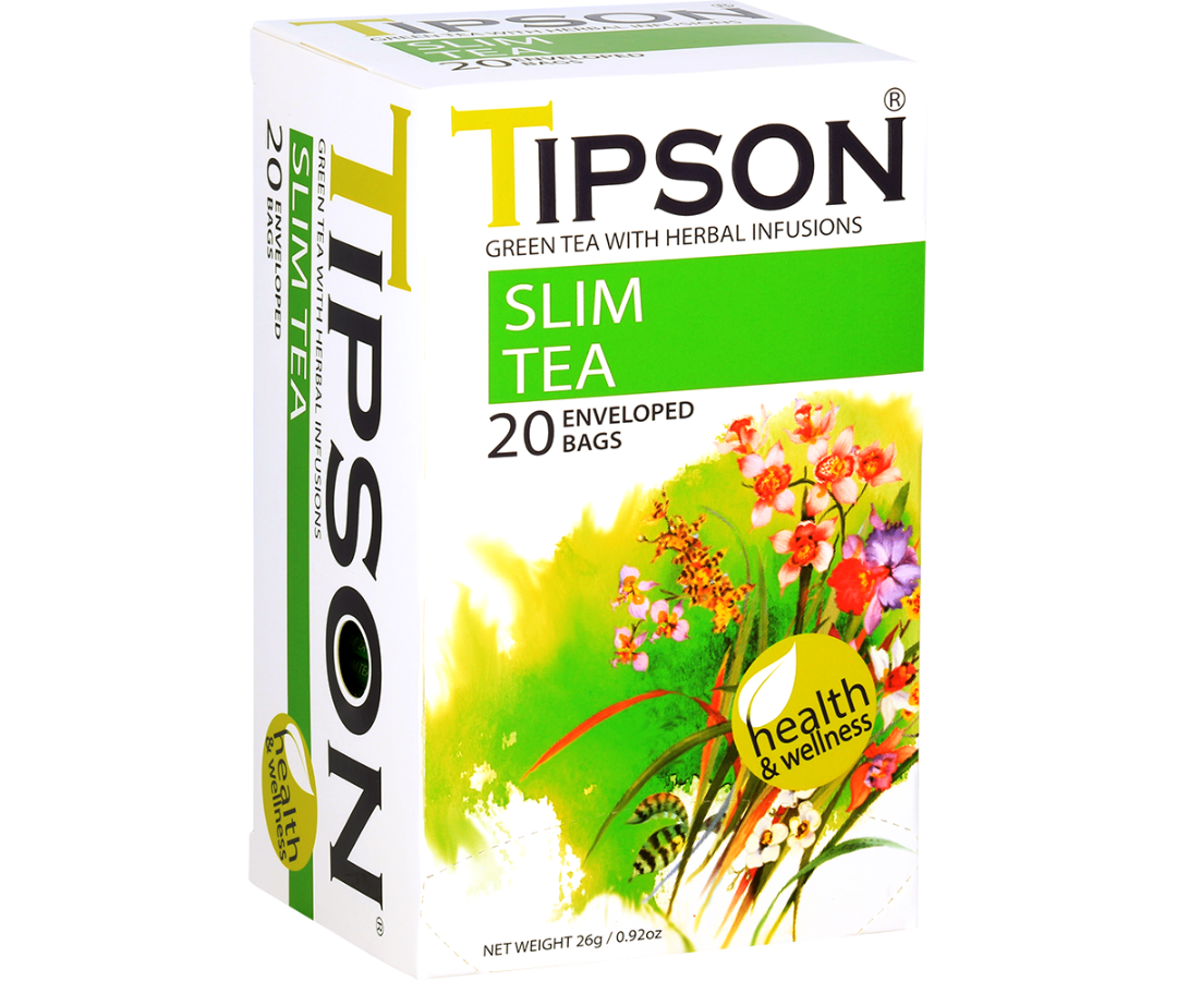 Tipson Herbal Wellness - Slim Tea - 20 Enveloped Tea Bags