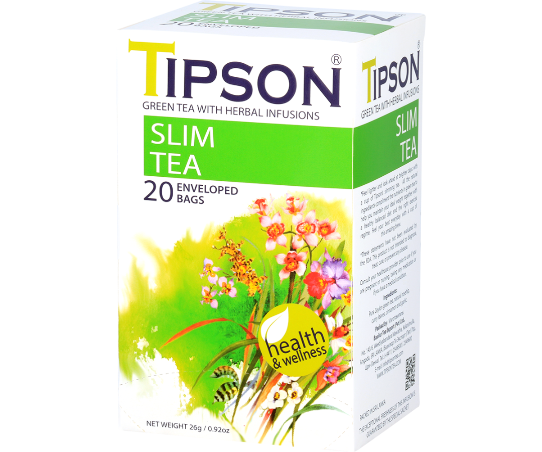 Tipson Herbal Wellness - Slim Tea - 20 Enveloped Tea Bags