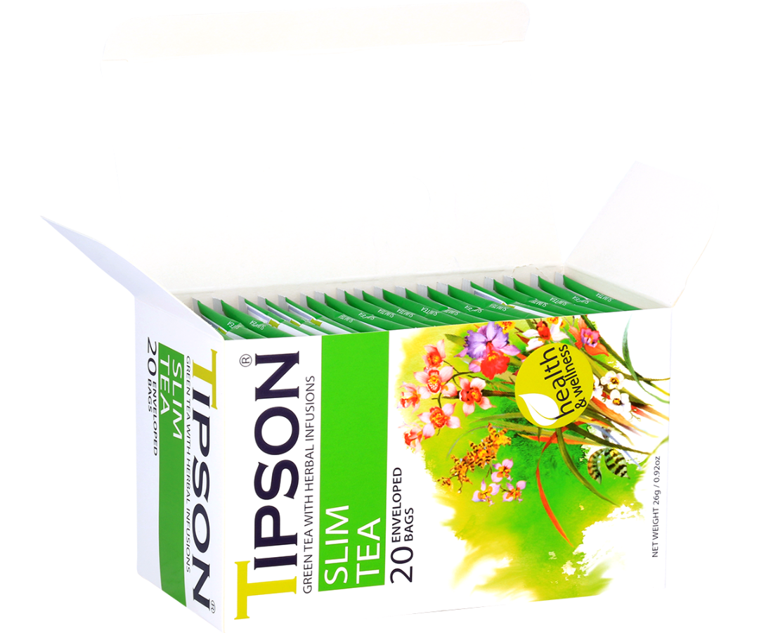 Tipson Herbal Wellness - Slim Tea - 20 Enveloped Tea Bags