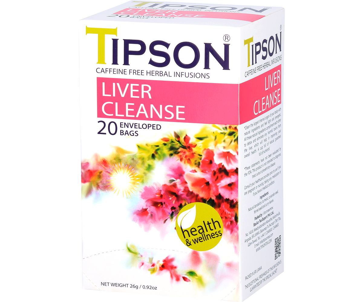 Tipson Herbal Wellness - Liver Cleanse Tea - 20 Enveloped Tea Bags