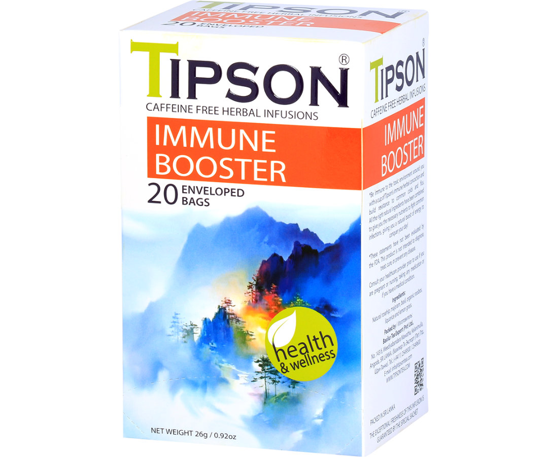 Tipson Herbal Wellness - Immune Booster Tea - 20 Enveloped Tea Bags