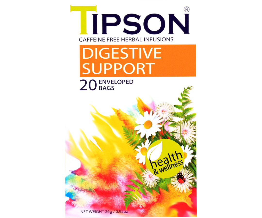 Tipson Herbal Wellness -Digestive Support-20 Enveloped Tea Bags