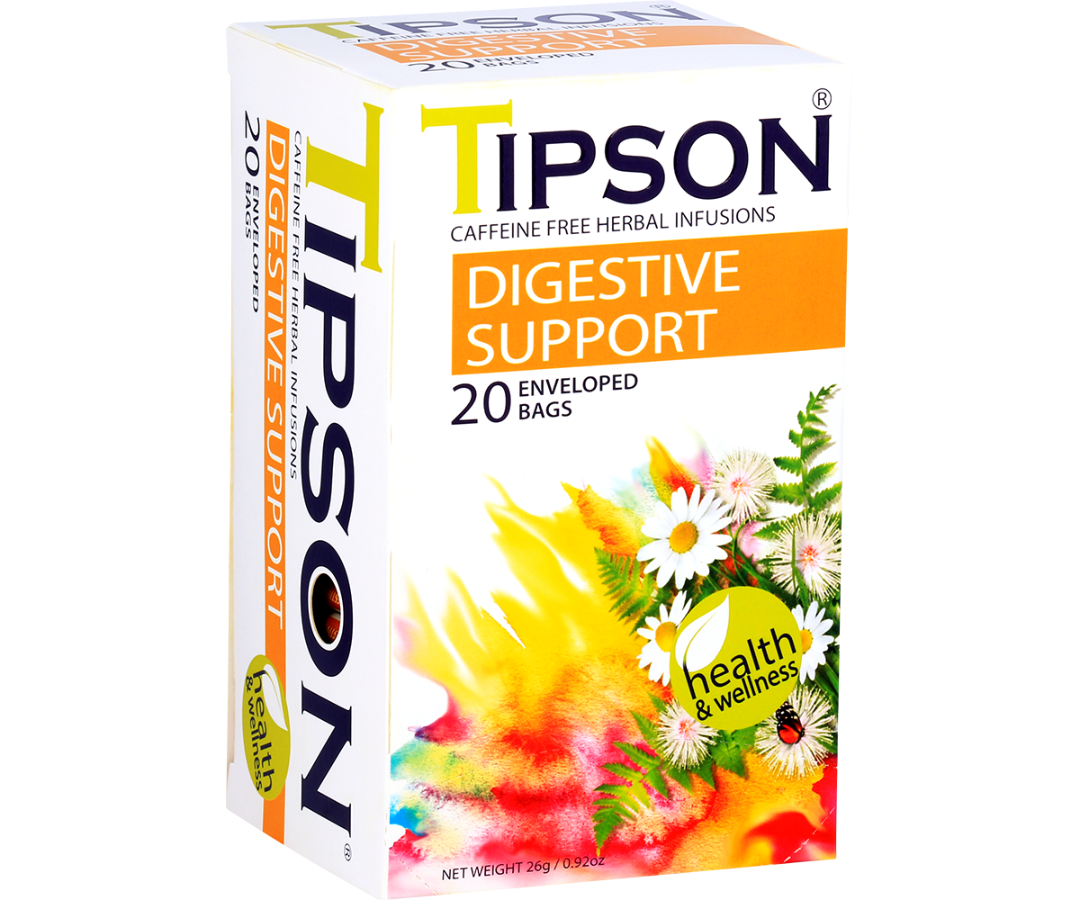 Tipson Herbal Wellness -Digestive Support-20 Enveloped Tea Bags