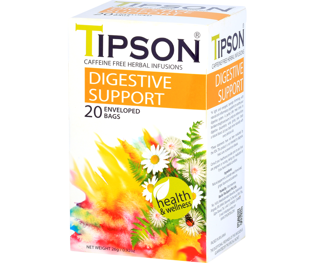 Tipson Herbal Wellness -Digestive Support-20 Enveloped Tea Bags