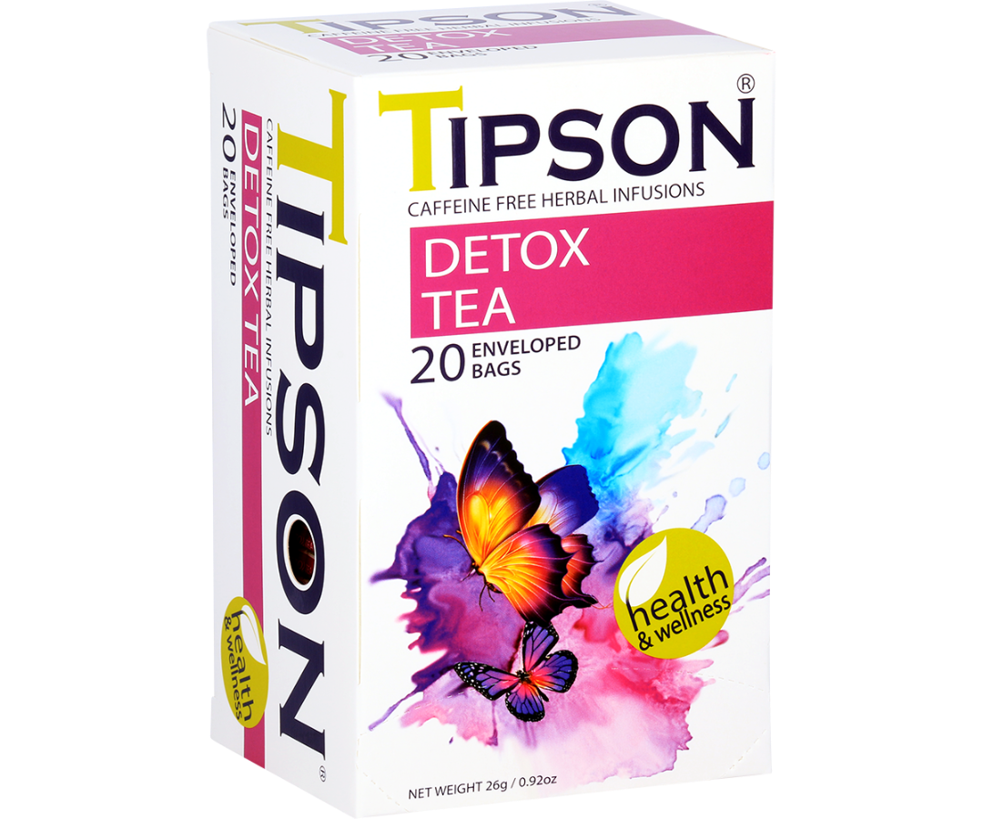 Tipson Herbal Wellness - Detox Tea - 20 Enveloped Tea Bags