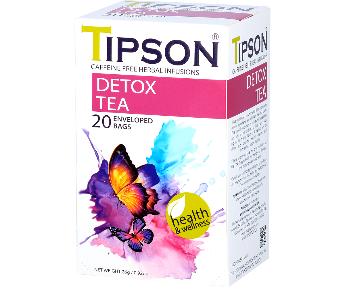 Tipson Herbal Wellness - Detox Tea - 20 Enveloped Tea Bags