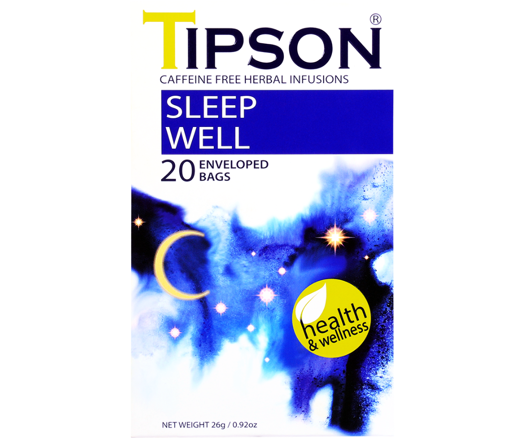 Tipson Herbal Wellness - Sleep Well Tea - 20 Enveloped Tea Bags