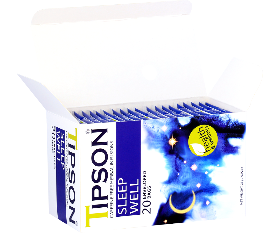 Tipson Herbal Wellness - Sleep Well Tea - 20 Enveloped Tea Bags