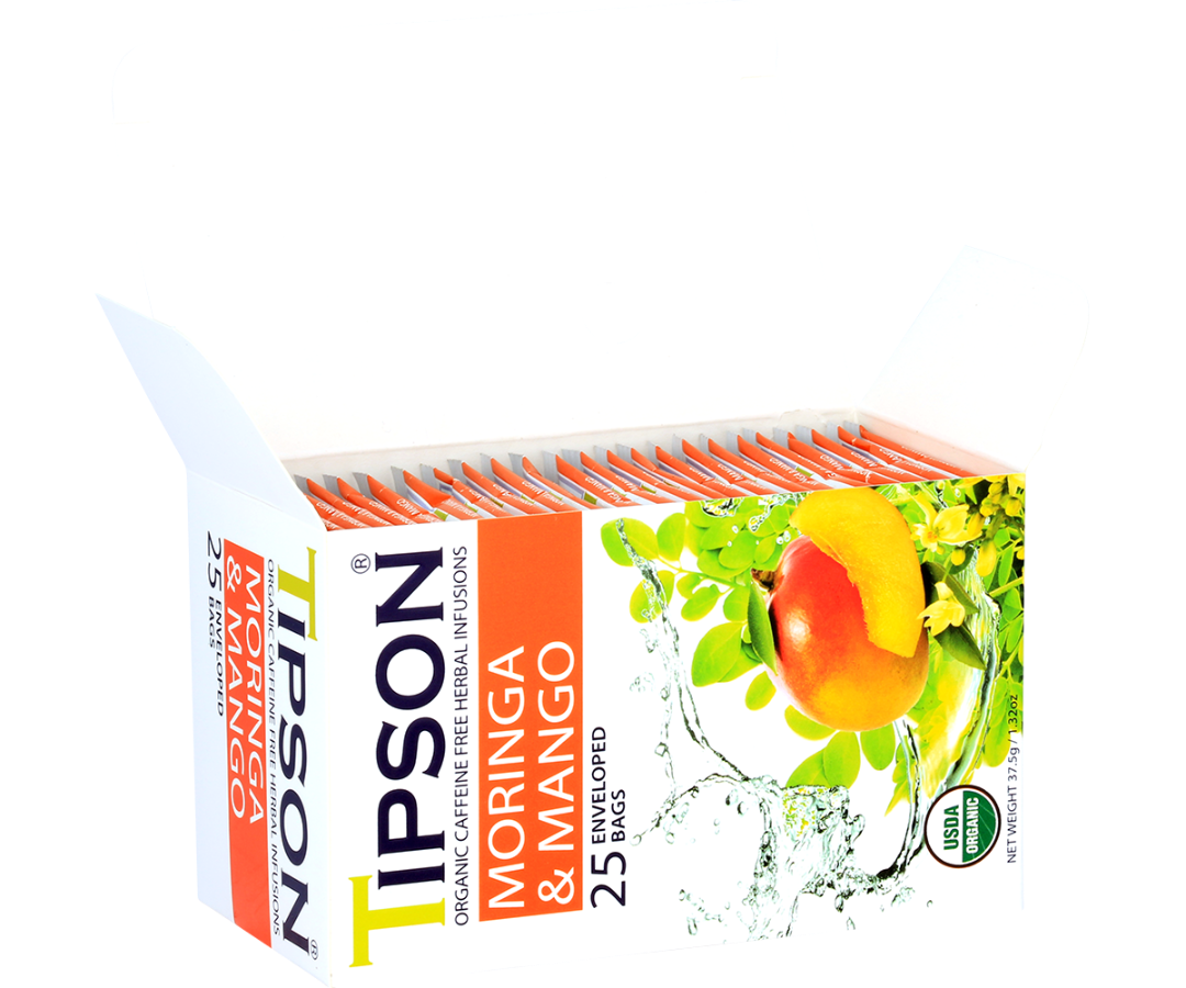 Organic Moringa Mango - 25 Enveloped Tea Bags