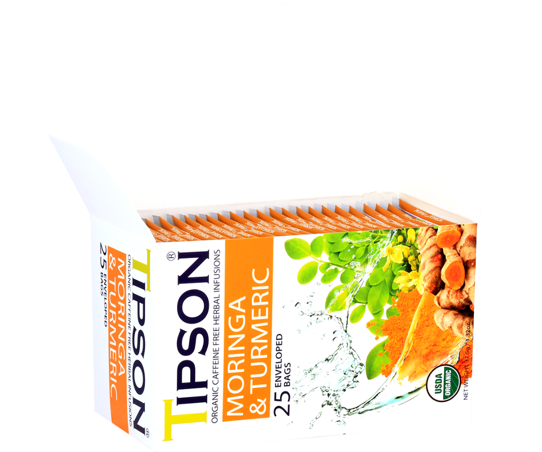 Organic Moringa & Turmeric - 25 Enveloped Tea Bags