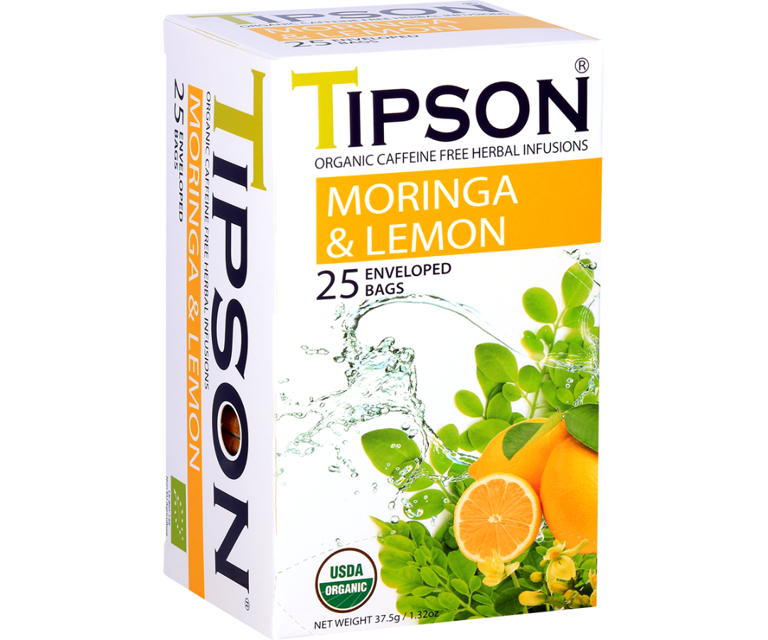 Organic Moringa & Lemon - 25 Enveloped Tea Bags