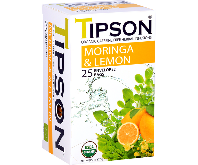 Organic Moringa & Lemon - 25 Enveloped Tea Bags