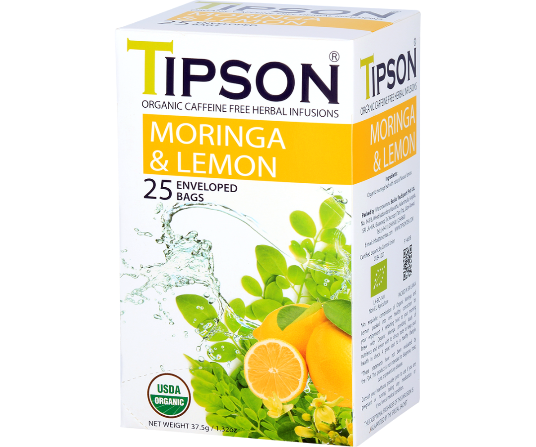 Organic Moringa & Lemon - 25 Enveloped Tea Bags