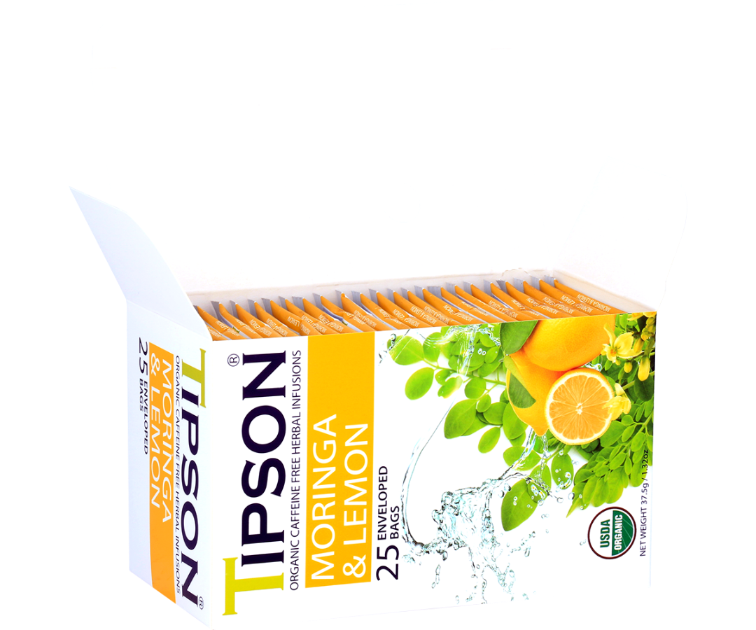 Organic Moringa & Lemon - 25 Enveloped Tea Bags
