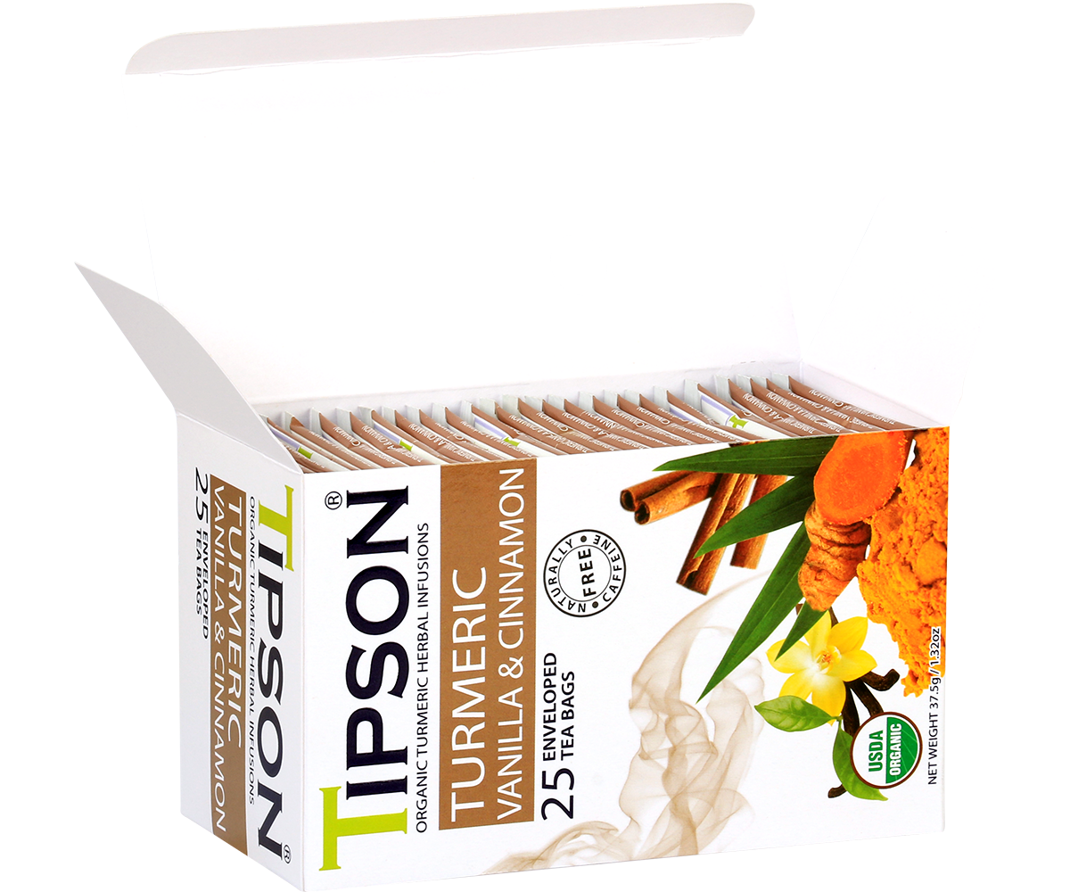 Organic Turmeric Vanilla & Cinnamon - 25 Enveloped Tea Bags
