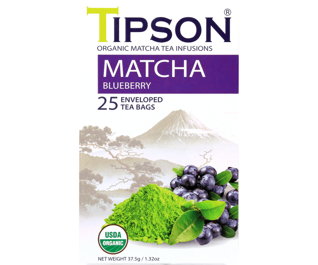 Organic Matcha Blueberry - 25 Enveloped Tea Bags