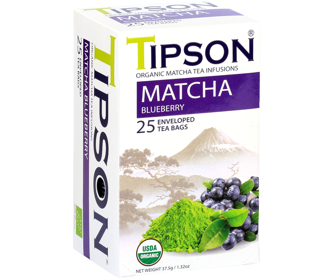 Organic Matcha Blueberry - 25 Enveloped Tea Bags