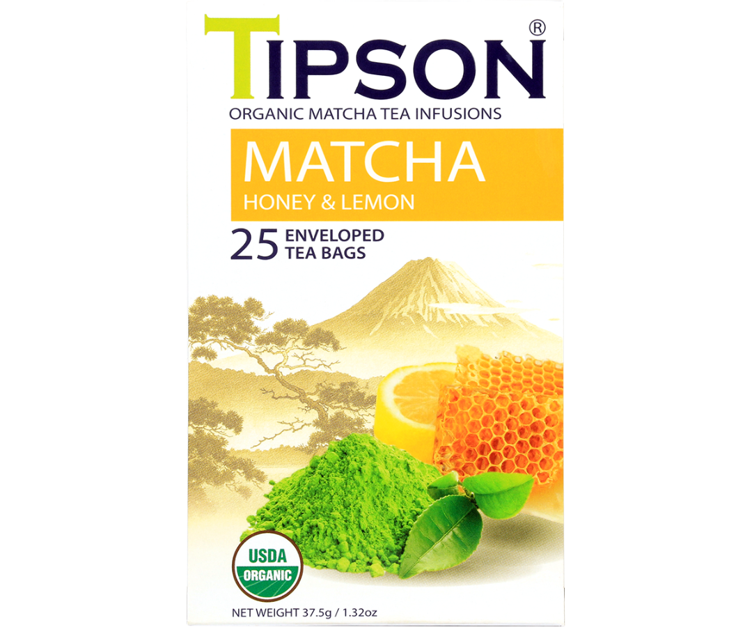 Organic Matcha Honey & Lemon - 25 Enveloped Tea Bags