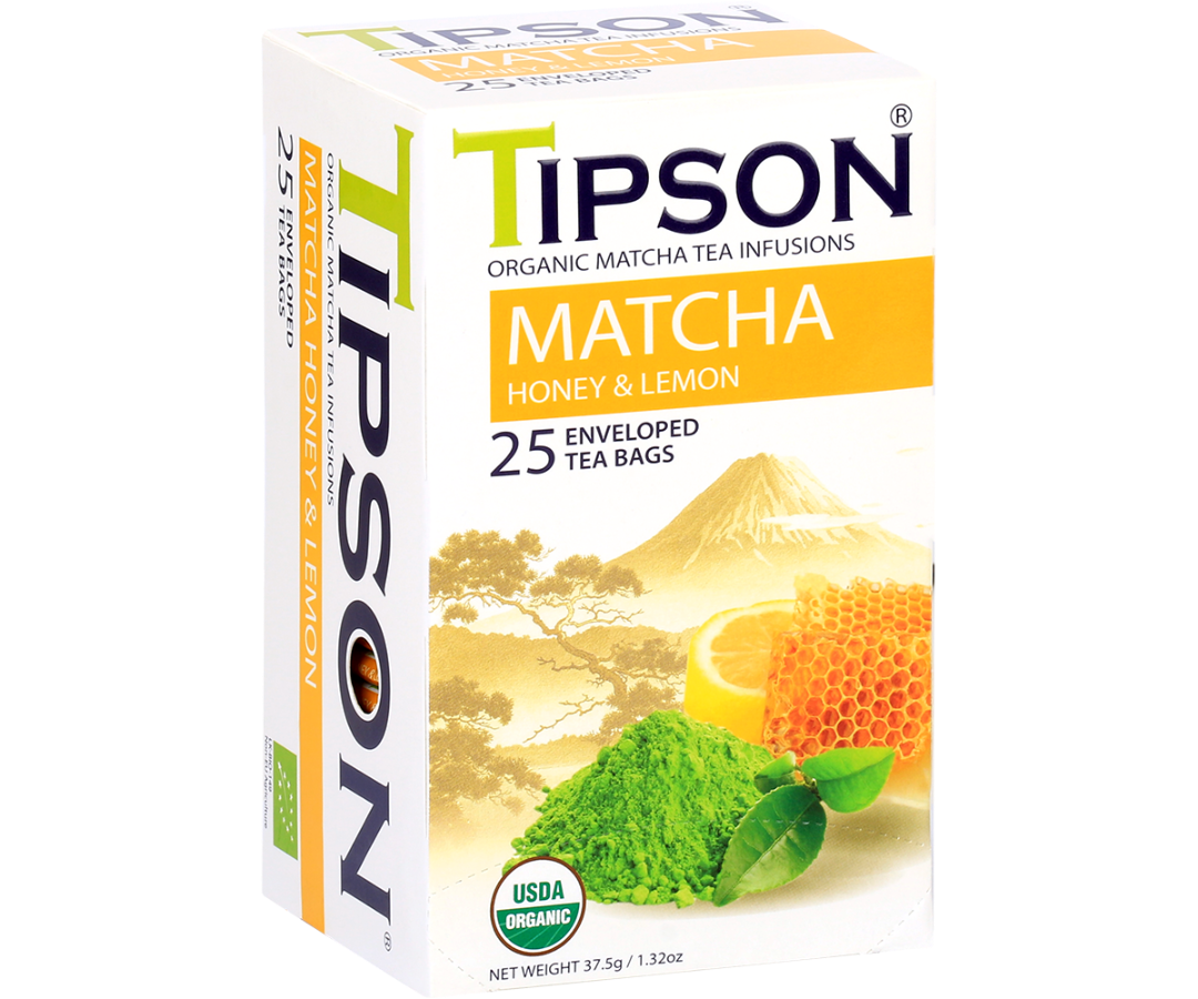 Organic Matcha Honey & Lemon - 25 Enveloped Tea Bags