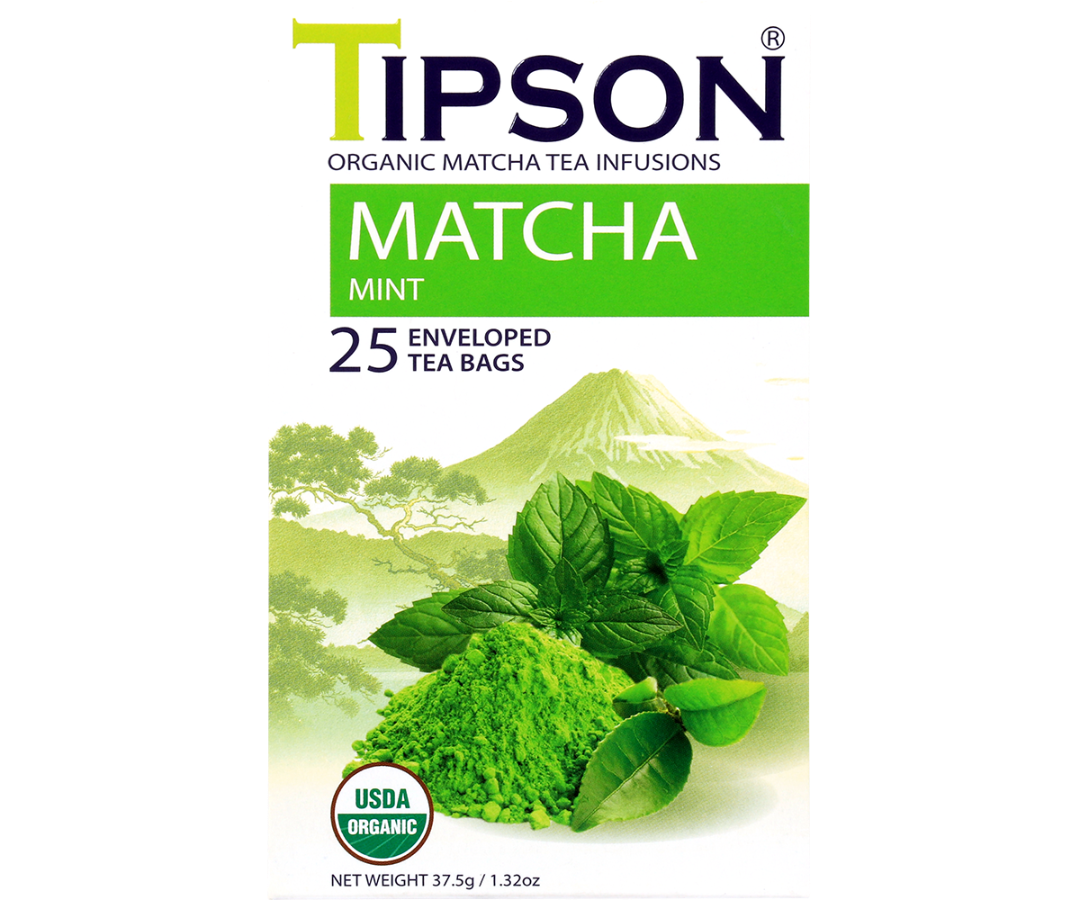 Organic Matcha & Mint - 25 Enveloped Tea Bags