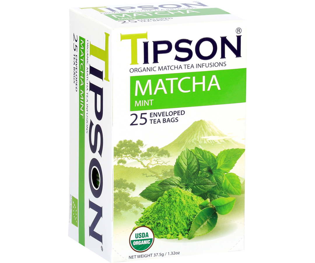 Organic Matcha & Mint - 25 Enveloped Tea Bags