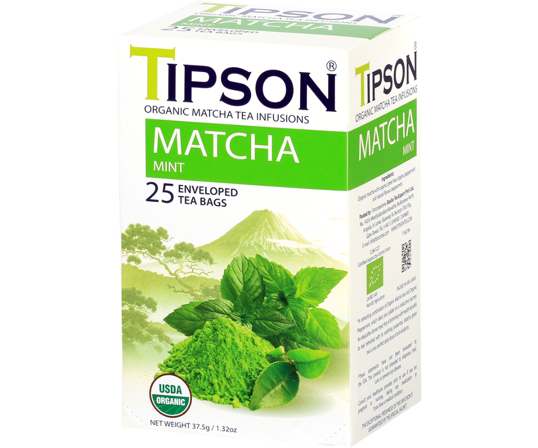 Organic Matcha & Mint - 25 Enveloped Tea Bags
