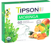 Tipson Organic Moringa Assorted - 60 Enveloped Tea Bags