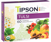 Tipson Organic Tulsi Assorted - 60 Enveloped Tea Bags