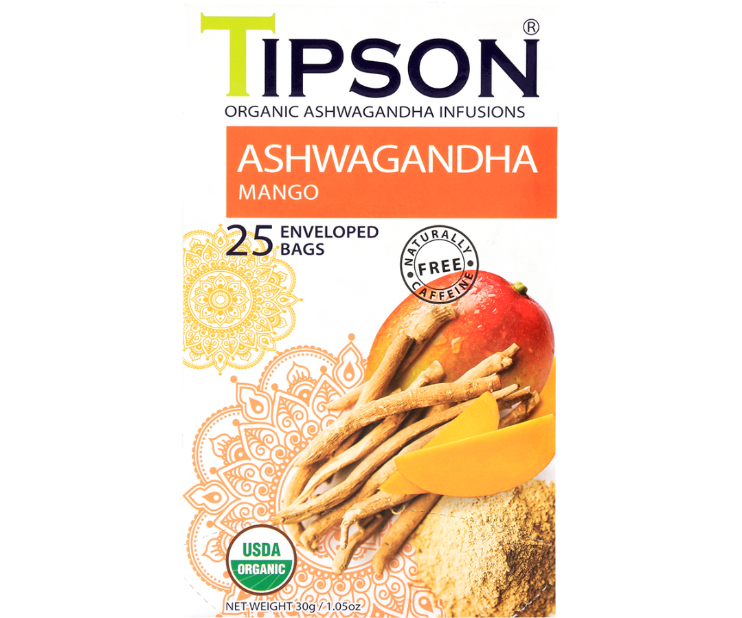 Organic Ashwagandha With Mango - 25 Enveloped Tea Bags