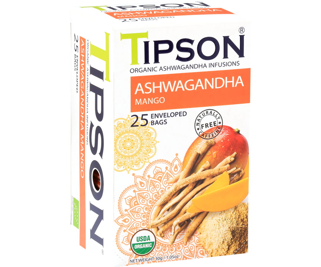 Organic Ashwagandha With Mango - 25 Enveloped Tea Bags