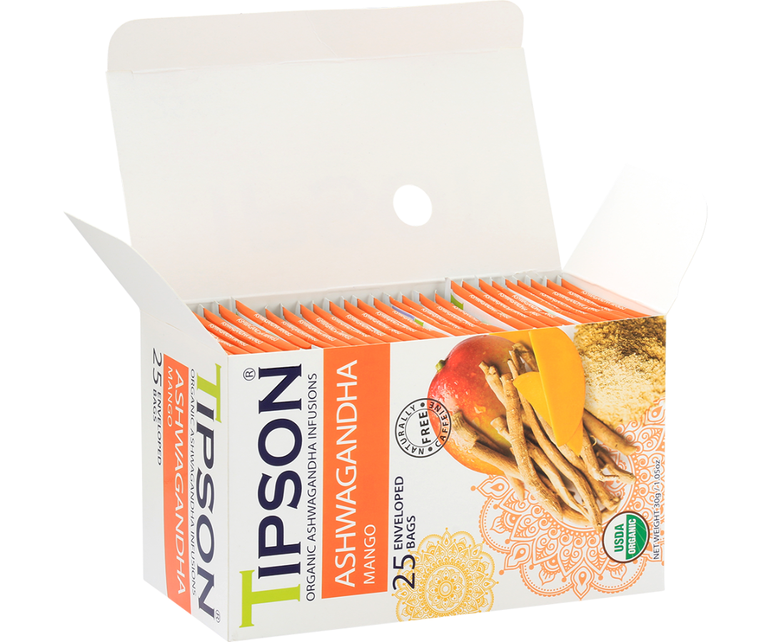 Organic Ashwagandha With Mango - 25 Enveloped Tea Bags