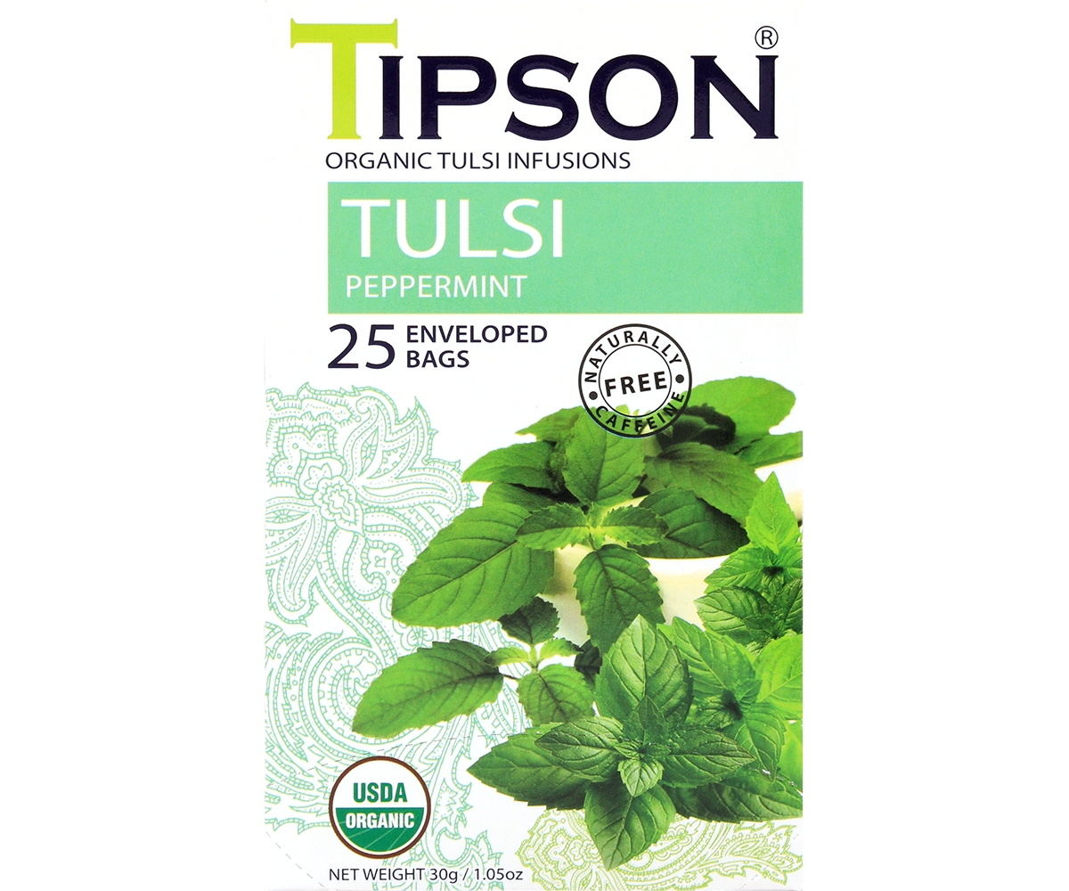 Organic Tulsi With Peppermint - 25 Enveloped Tea Bags