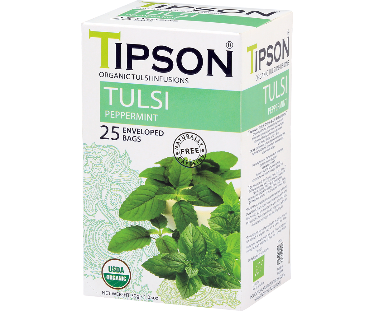 Organic Tulsi With Peppermint - 25 Enveloped Tea Bags
