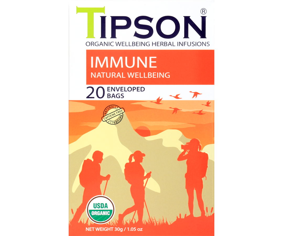 Tipson Immune - Natural Wellbeing - 20 Enveloped Tea Bags