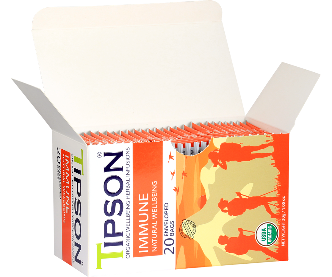 Tipson Immune - Natural Wellbeing - 20 Enveloped Tea Bags