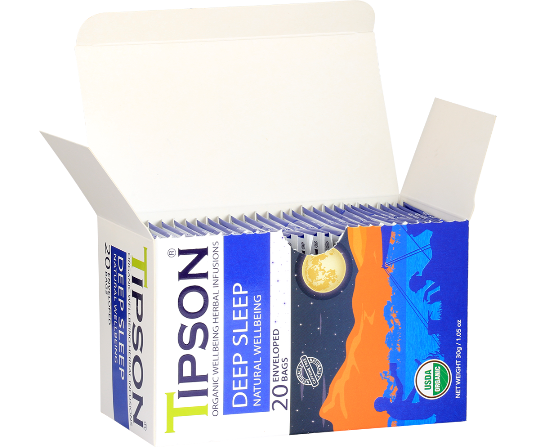 Tipson Deep Sleep - Natural Wellbeing - 20 Enveloped Tea Bags