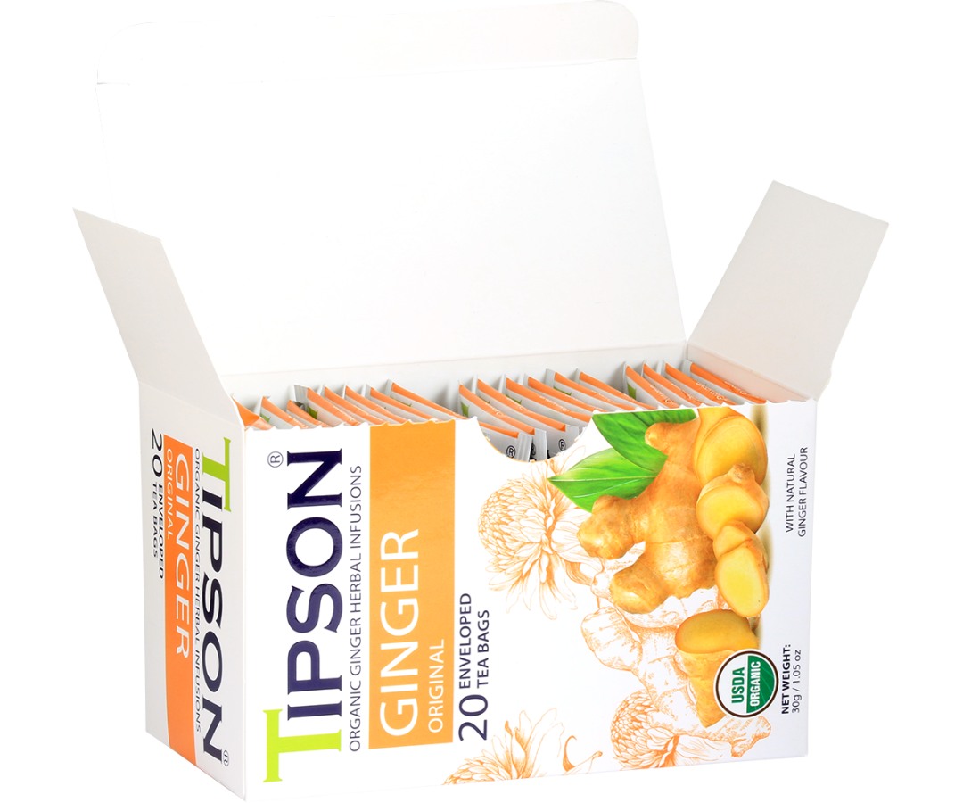 Tipson Organic Ginger Original - 20 Enveloped Tea Bags