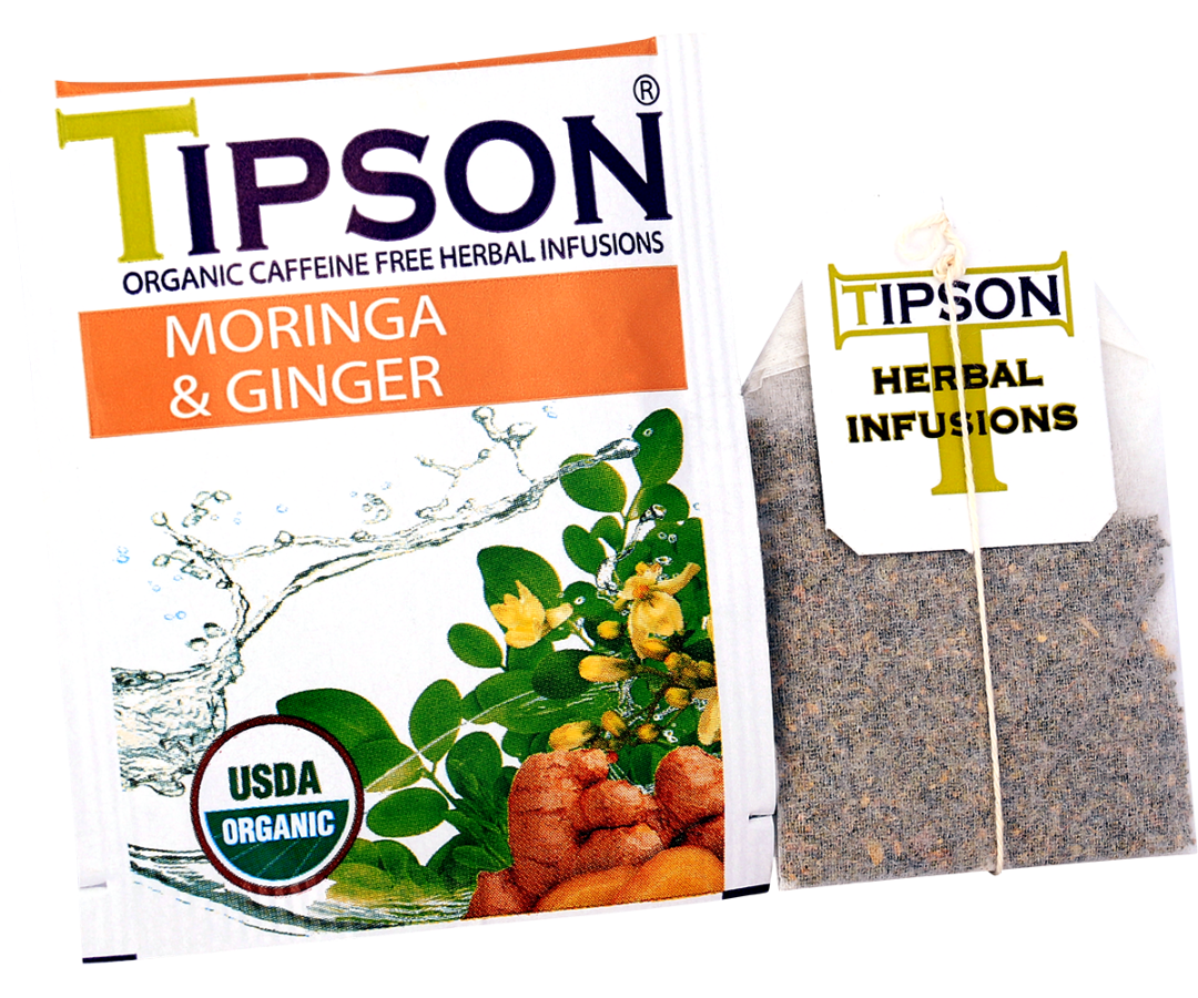 Organic Moringa & Ginger - 25 Enveloped Tea Bags